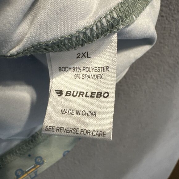 Burlebo Performance Polo Shirt Vintage Cruiser AOP Mens 2XL Stretch Golf UPF - Picture 10 of 14